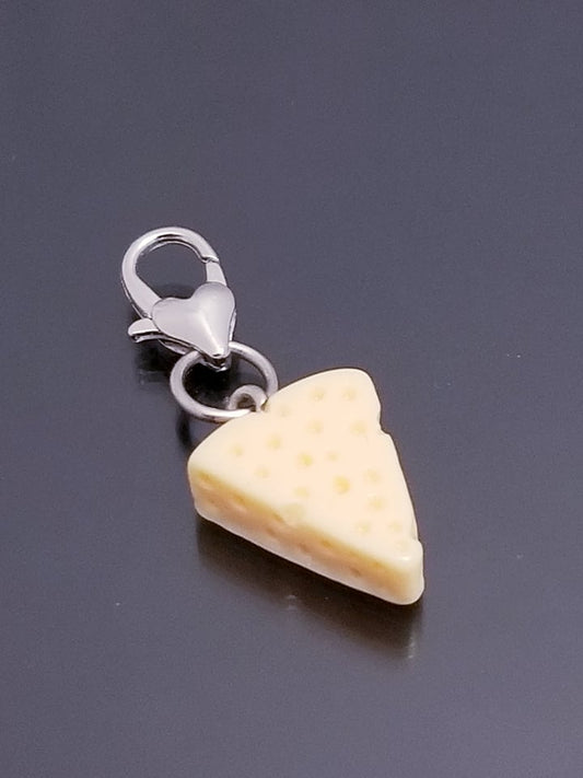 Cheese Charm/Cheesehead Charm /Heart Lobster Clasp /Clip On Charm /European Be image 0