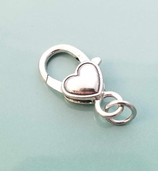 Make Your Bracelet Longer -Heart Lobster Clasp -Extender -Extend Necklace