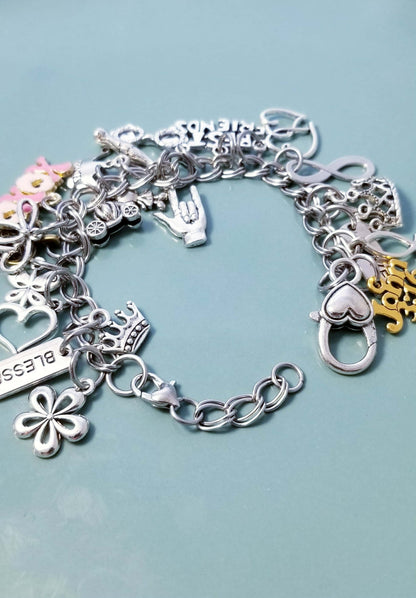 Bracelet & Necklace Extender - 1.5 Inch Heart Lobster Clasp Chain Extension