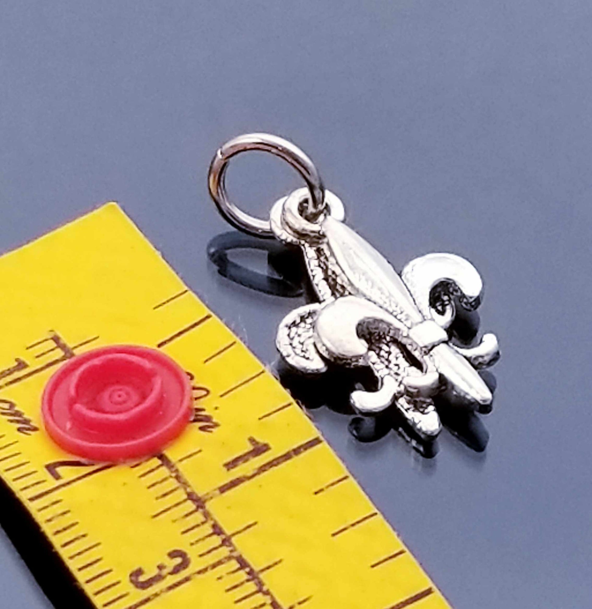 Fleur de Lis Charm /Christian Charm image 2