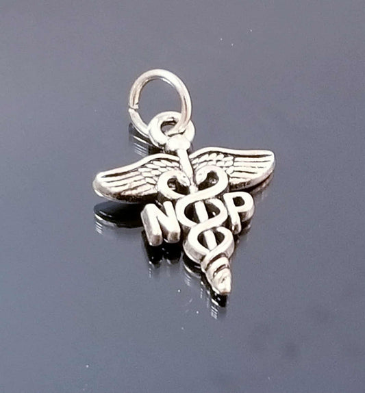 NP Nurse Practitioner Charm with Jump Ring