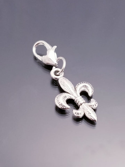 Fleur de Lis Charm /Clip On Charm /Purse Charm /European Beads