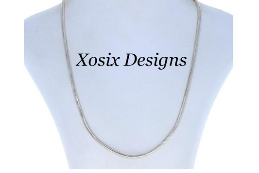 50cm Silver Snake Chain Necklace for European Charms - 3mm Barrel Clasp Pandora Style