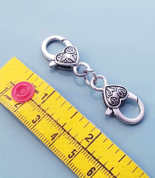 Heart Lobster Clasp Extender - Large Clip for Bracelets & Necklaces