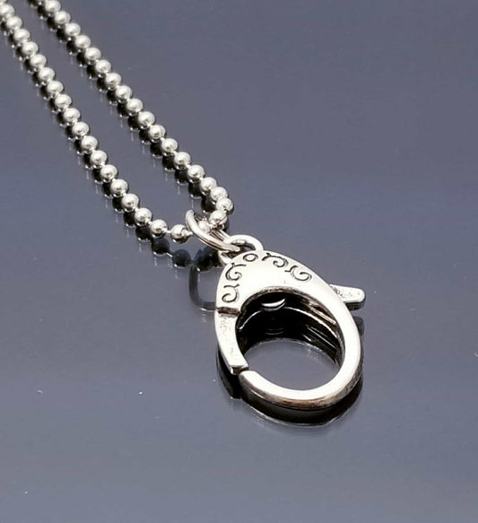 Charm Holder Keeper with 23.6" Ball Chain - Easy Open Clasp