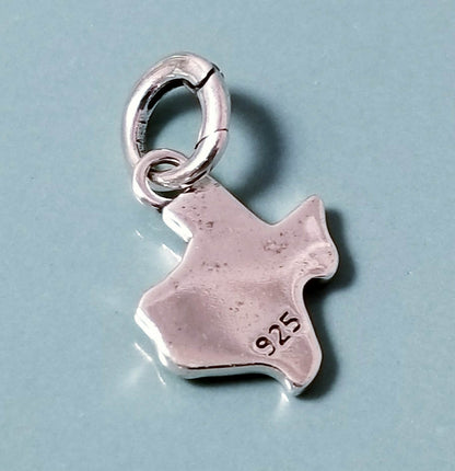 7.5 Inch Chunky Charm Bracelet - Silver Charm Bracelet - 925 SS Texas Love Collection