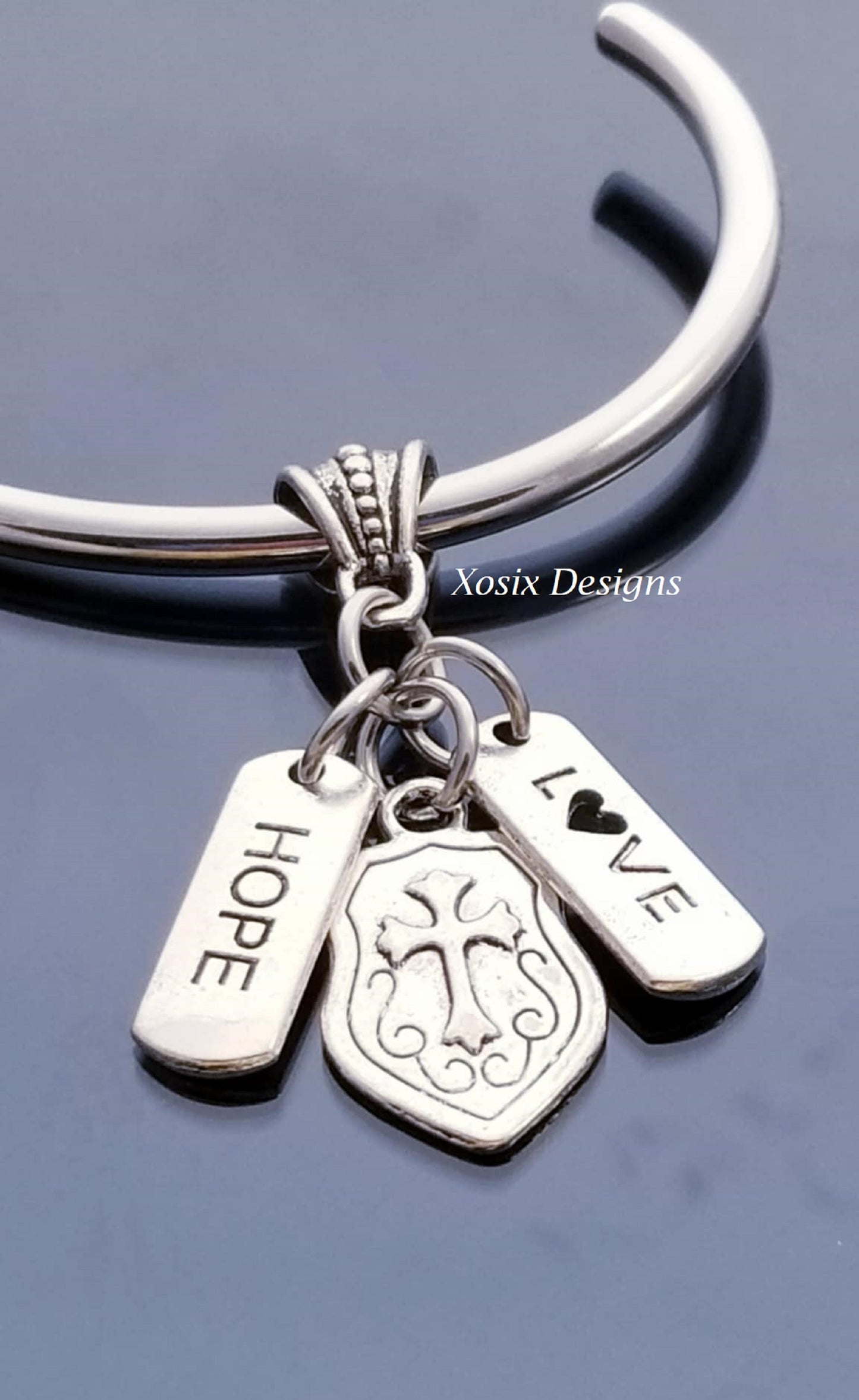 Christian Charms/ Faith Hope & Love/ European Charms/ Dangle Charms image 2