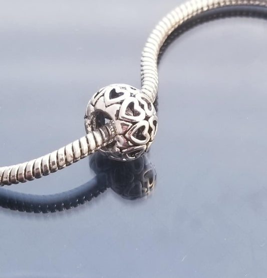 Heart Wheel /European Bead /Fit Bracelet Bangle Necklace image 0