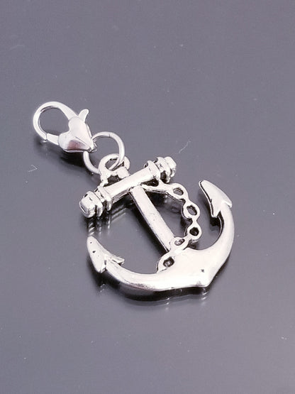 Anchor Charm/Military Charm / Heart Lobster Clasp /Clip On Purse Charm image 0
