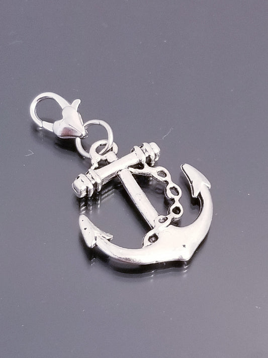 Anchor Charm/Military Charm / Heart Lobster Clasp /Clip On Purse Charm image 0