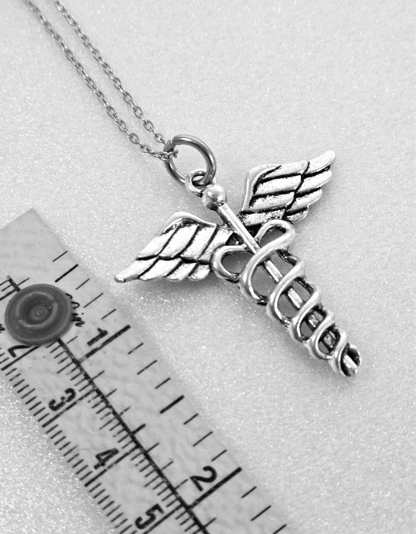Medical Professional Charm Necklace - Stainless Steel 27 Inch Chain
