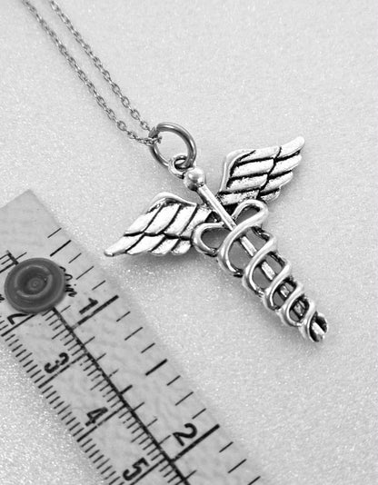 Medical Professional Charm Necklace - Stainless Steel 27 Inch Chain