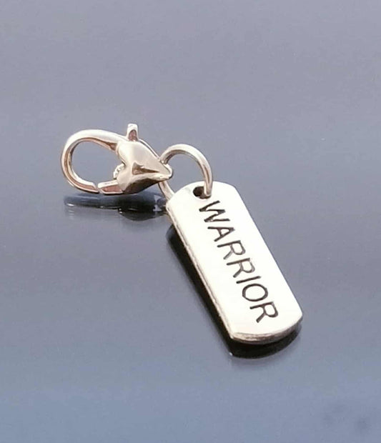 Warrior Charm with Heart Lobster Clasp - Inspirational Alloy Metal Jewelry