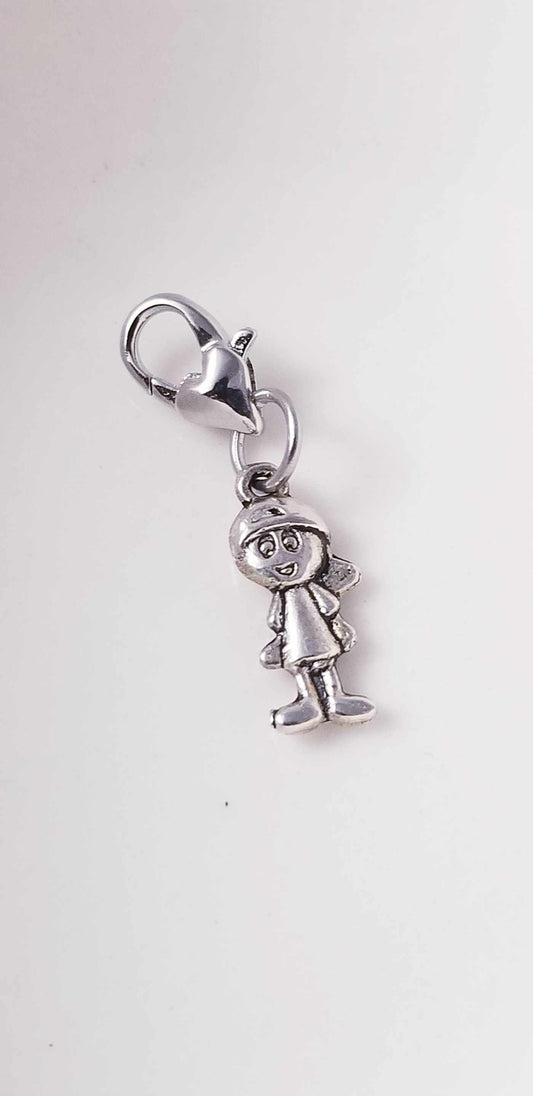 Boy Charm/ Son /Grandson /Heart Charm / Heart Lobster Clasp /Clip On