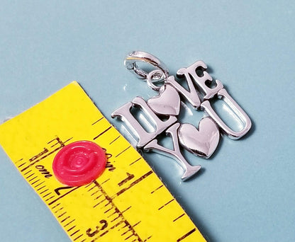 7.5 Inch Chunky Charm Bracelet - Silver Charm Bracelet - 925 SS Texas Love Collection