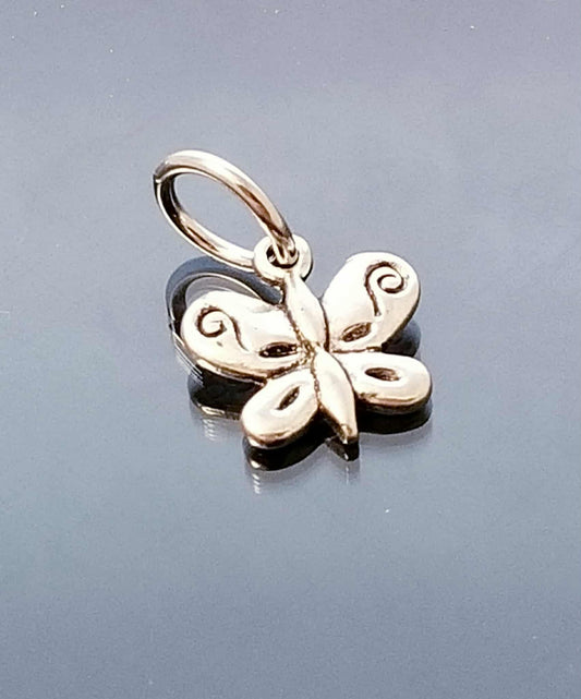 Silver Butterfly Charm - Jump Ring