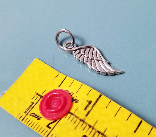 Silver Angel Wing Charm – Guardian Angel Nurse & Christian Jewelry