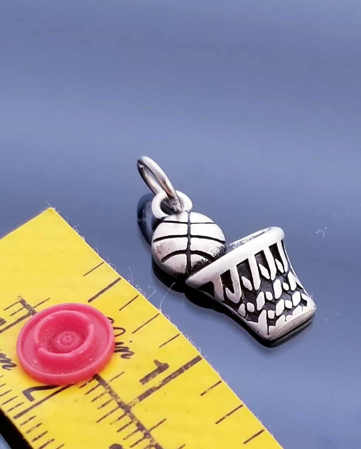 Basketball Charm /Sports Charm /For Bracelet Bangle Necklace image 1