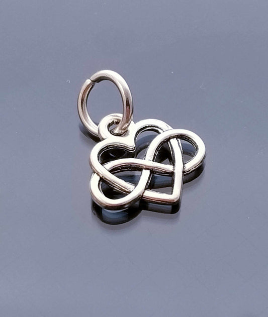 Heart Charm /Infinity /Forever Charm /For Bracelet Bangle Necklace image 0