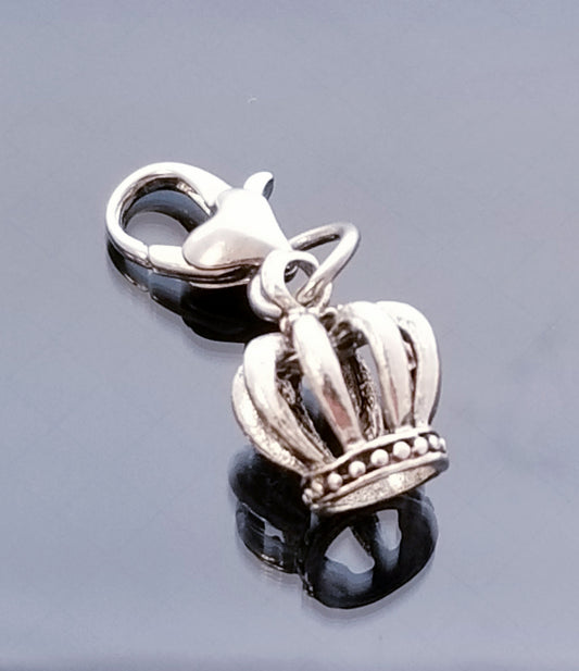 Imperial Royal Crown on Heart Lobster Charm
