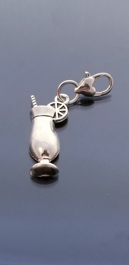 Tropical Drink on Heart Lobster Charm