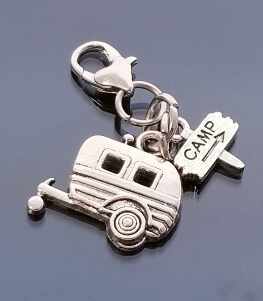 Happy Camper Vacation on Heart Lobster Charm